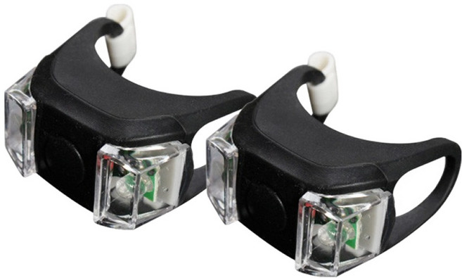 트레벨로 LED 실리콘 자전거 라이트 후미등 2p, 블랙, 1개