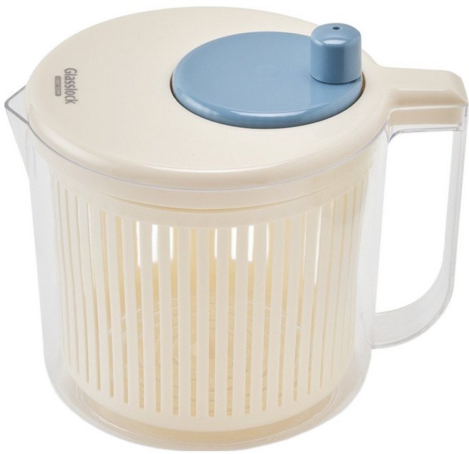 글라스락 셰프토프 스핀 야채탈수기 2.5L, 소다블루, 1개