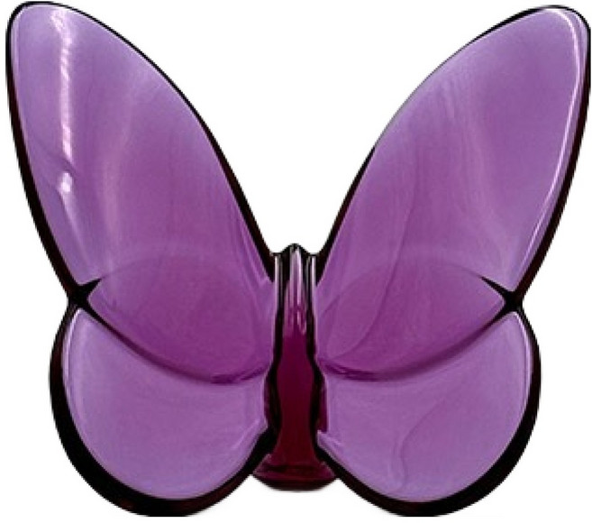 Baccarat 바카라 크리스탈 럭키 버터플라이 오브제, 피오니