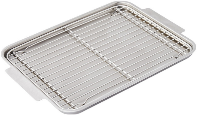 JAJU 스텐 플레이팅 트레이 받침 세트, 실버, 1세트