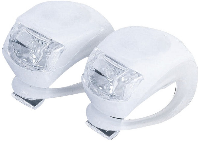 LED 실리콘 자전거 전조등, 화이트, 2개