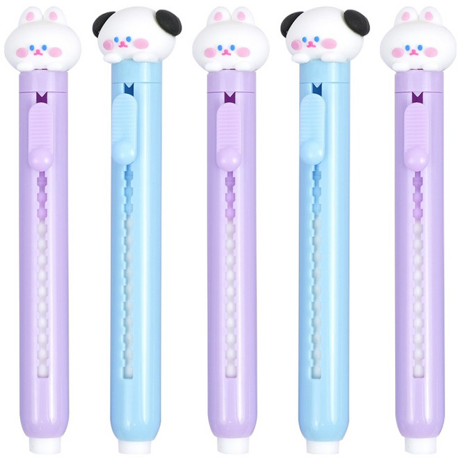 핑크풋 피규어 슬라이드 지우개 2탄 2종 x 2p + 랜덤 발송 1p 세트, 혼합색상, 1세트