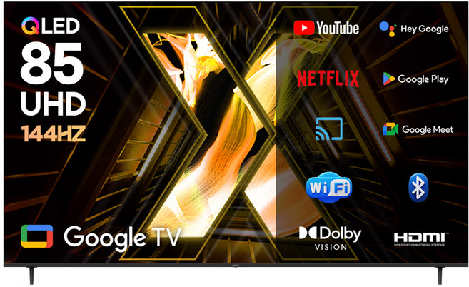 이노스 4K UHD QLED 144Hz 스마트 구글TV, 216cm(85인치), X85QLED PRO, 스탠드형, 방문설치