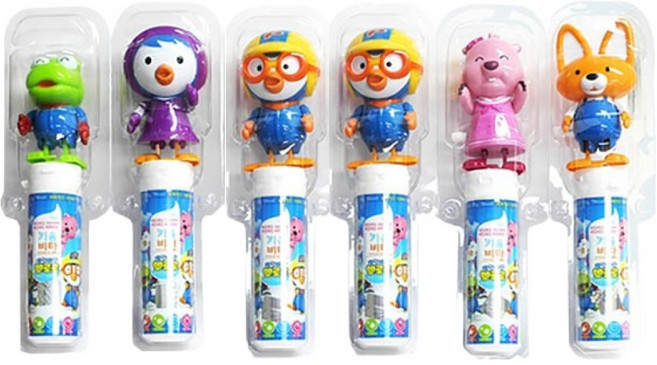 Taeyang Life Health Kium Vita 維他命糖果 幼兒版 Pororo 20g x 2入 + Krong 20g + Patti 20g + Loopy 20g + Eddy 20g 套組, 1套, 水蜜桃口味