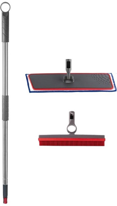 프로4Z 바닥청소 완벽 3종 세트 고무브러쉬 키트+밀대걸레 키트+길이조절 핸들, 1세트
