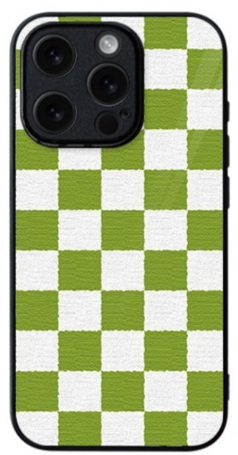 이루다 컬러체커보드 맥세이프 글라스 휴대폰 케이스