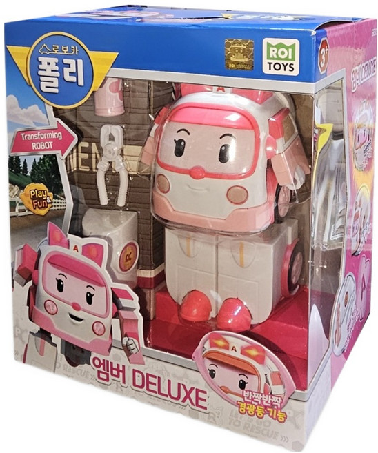 로이토이즈 로보카폴리 디럭스 엠버 변신로봇 166 x 126 x 185 mm, 혼합색상, 1개
