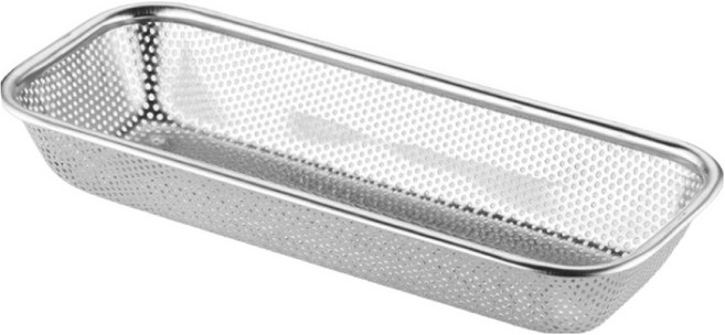 달콤무드 스텐 수저함 트레이, 원형메쉬, 1개