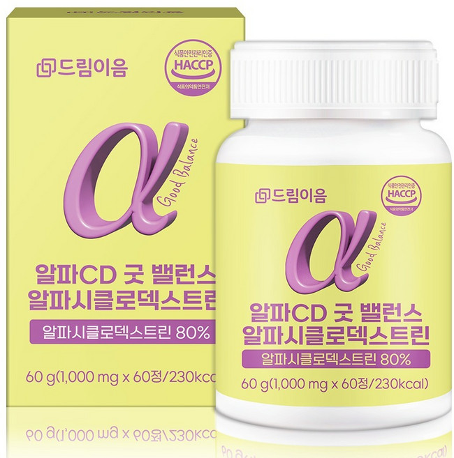 드림이음 알파CD 굿밸런스 알파시클로덱스트린 60g, 1개, 60정
