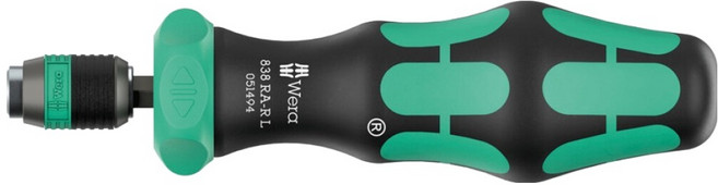 Wera 베라 838 RA R L 6.35mm 라쳇 비트홀딩 드라이버 051494, 1개