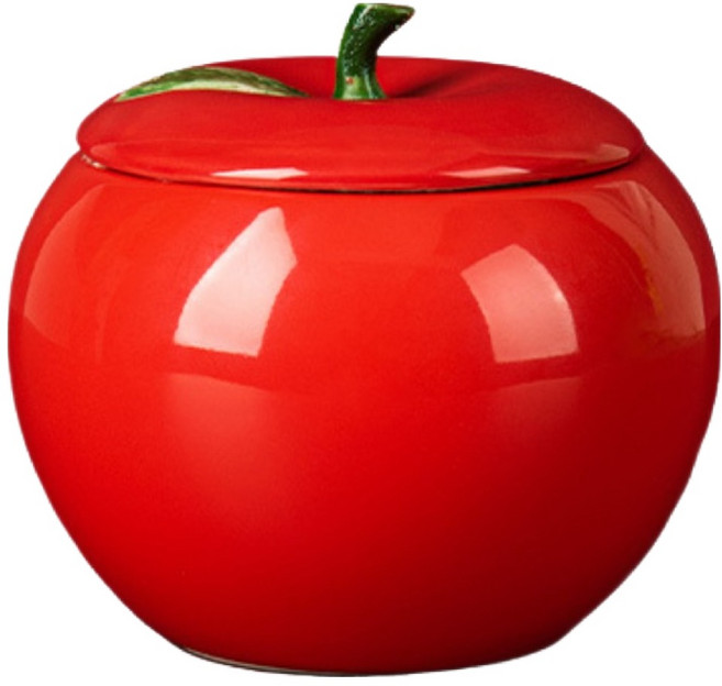 KODACHIEF 인테리어 재떨이 빨간 사과 재떨이 뚜껑 포함 9.8 x 8.8 cm, 혼합색상, 1개