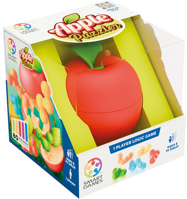 SMART GAMES 蟲蟲吃蘋果益智遊戲, 1個, 多色