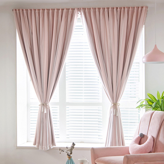 아티홈 이중 벨크로 룸 암막 커튼