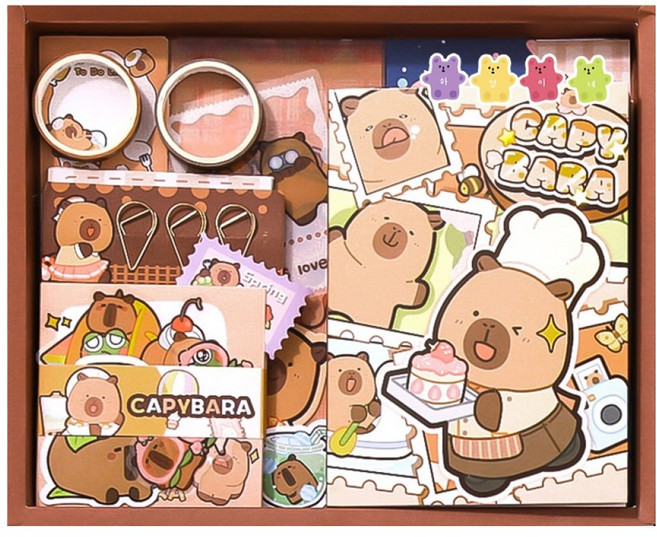 하영이네 해피 카피바라 다이어리 꾸미기 세트, 카피바라 세트, 1개