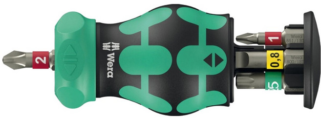 Wera 베라 KK Stubby Magazin RA 1 스터비 라쳇 드라이버 세트 008891, 1세트