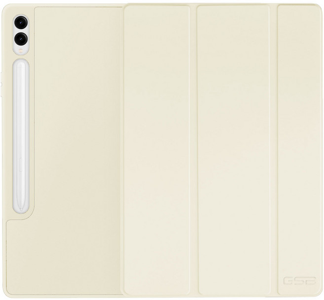 韓國 GSB S Pen 收納粉彩智慧型保護套平板電腦保護殼, 奶油象牙白