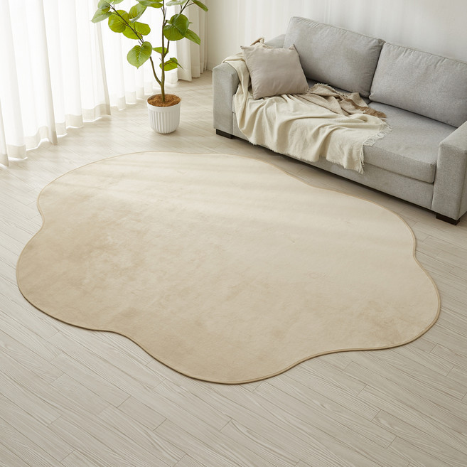 블레딕홈 하이픈 부드러운 사계절 워셔블 발수코팅 비정형 러그