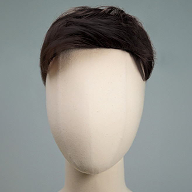 가발나라 남성용 정수리커버 투블럭 가발 리젠트포마드 L, 다크블랙, 1개