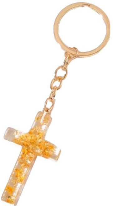 글로어스 십자가 자동차키링, 잔꽃, 1개