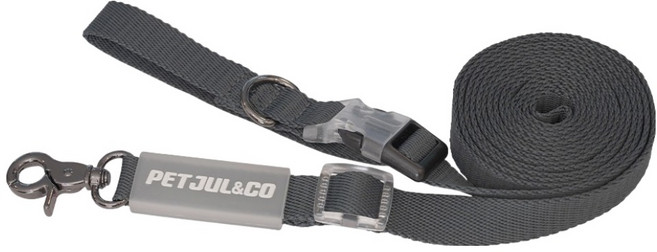 펫줄앤코 강아지 길이조절 핸즈프리 리드줄, 1개, 그레이