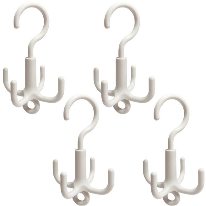 다우트 척척척 문어발 데롱데롱 회전 걸이 KD5006, 글로우 화이트, 4개