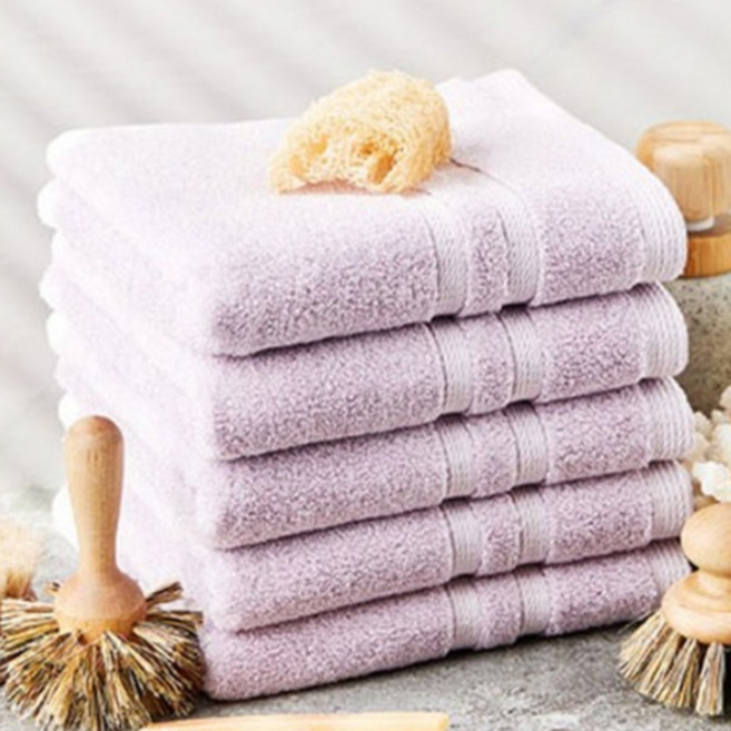 SOFT TOUCH Bath&Living 毛巾 160g 30支 棉紗, 紫色, 5條