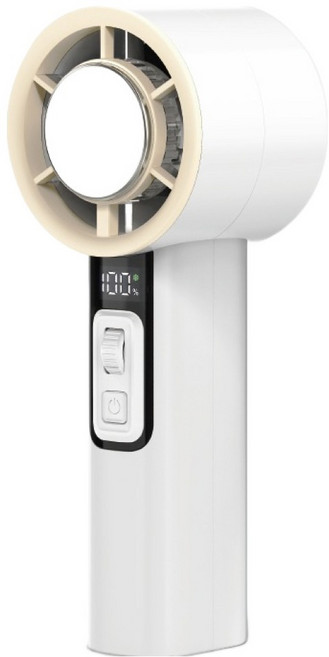 제트풍 초급속 냉각 휴대용 미니 핸디 선풍기, 화이트, ABMC-F33