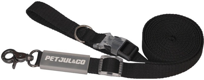 펫줄앤코 강아지 길이조절 핸즈프리 리드줄, 1개, 블랙