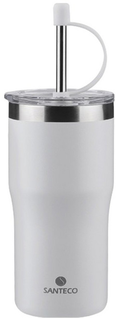 산테코 트로사S 스트로우 텀블러, 밀크화이트, 1개, 500ml