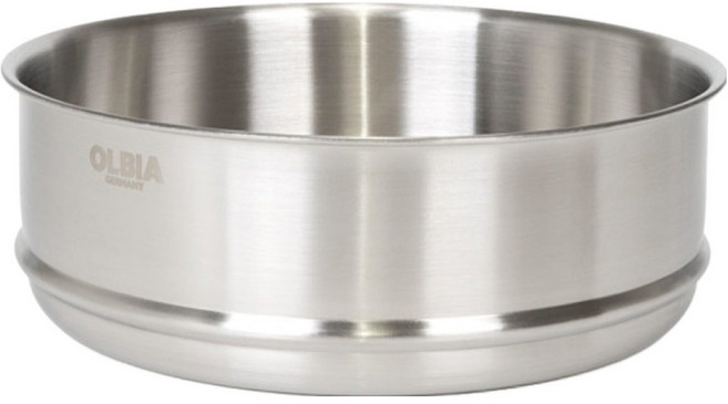 올비아 스텐304 무연마 채반 찜기, 24cm, 1개