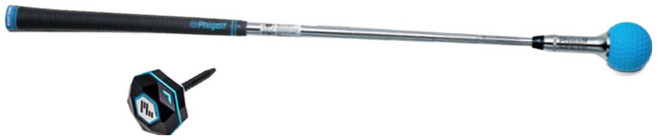 Phigolf 2 Flex 家用螢幕高爾夫模擬器, 黑色 + 藍色