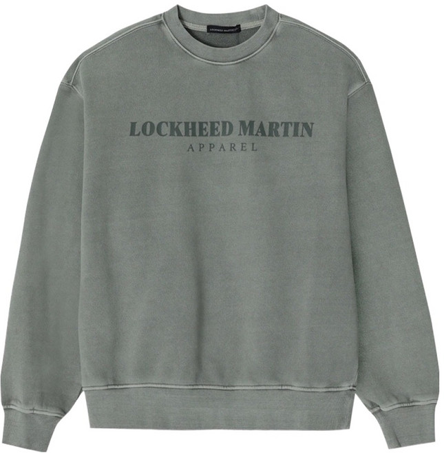 록히드마틴 남녀공용 LM LOGO 가먼트 다이드 맨투맨 L21UTL002