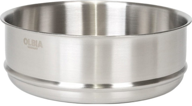 올비아 스텐304 무연마 스티머 채반 찜기 2단, 22cm, 1개