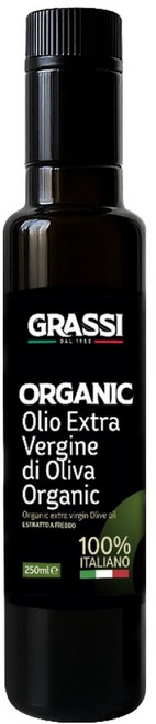 GRASSI 이탈리아 유기농 엑스트라 버진 올리브오일, 250ml, 1개