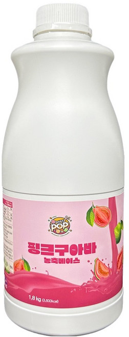 데일리팝 핑크구아바 농축베이스, 1개, 1.8kg