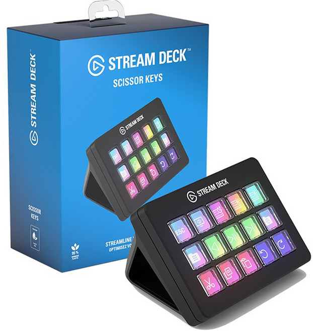 엘가토 원버튼 매크로 커스터마이징, Elgato Stream Deck Scissor Keys