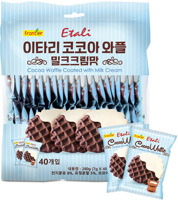이타리 코코아 와플 밀크크림맛, 280g, 1개