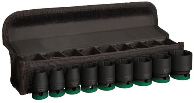 BOSCH 博世 台灣公司貨 短型抗衝擊套筒9件組 1/2吋, 1組