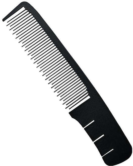 바다가 전문가용 지그스타일 카본 커트빗, 1개, 블랙