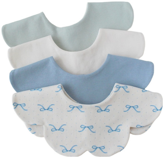 BUNNIE BLOSSOM 嬰幼兒用 Bunny Rolling 圍兜 4件組, 1套, 蝴蝶結