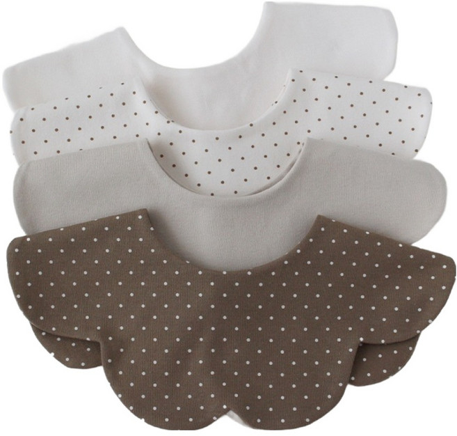 BUNNIE BLOSSOM 嬰幼兒用 Bunny Rolling 圍兜4件組, 1套, 圓點