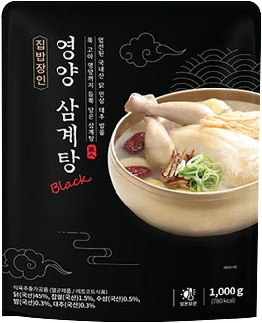 집밥장인 참이맛 영양삼계탕 블랙, 1kg, 1개