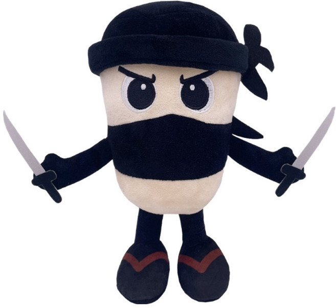 아이끌레 이탈리안 브레인롯 인기 피규어 호환 인형, 25cm, 카푸치노아사시노, 1개