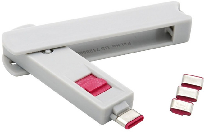 컴스 잠금 장치 USB 포트락 USB 3.1 + Type C 4p 세트, 1세트, NT716