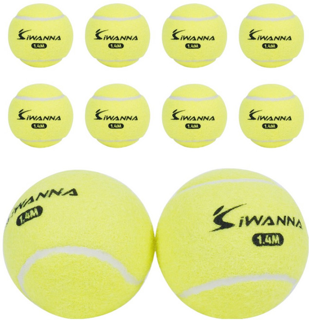 아이워너 연습용 테니스 공 1.4m, 노란색, 10개