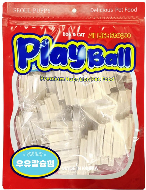서울퍼피 플레이볼 관절 케어 칼슘껌, 800g, 1개, 우유