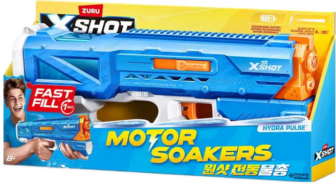 X SHOT I-VISION 兒童用水槍 Motor Socker 電動自動大型水槍, 1個, 混合色