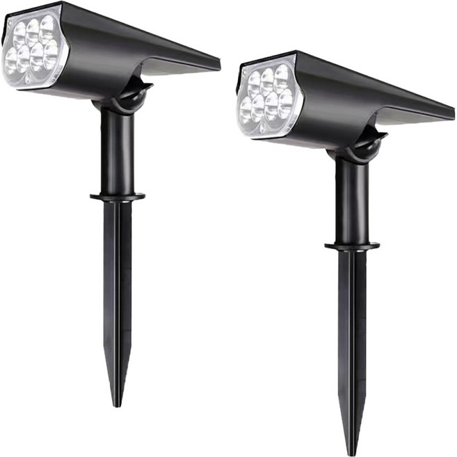 小麥購物 花園草坪免耗電太陽能打光園藝燈 7燈 L994 暖光, 2個