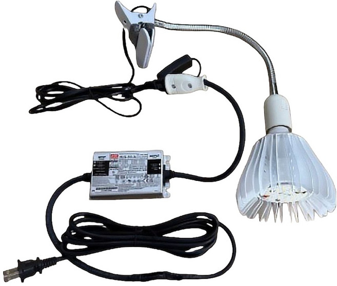 JIUNPEY 君沛光電 夾式 電源分離式植物燈杯 加強型光譜 50W E27, 紅藍光 + 加強型 + 全光譜, 1個
