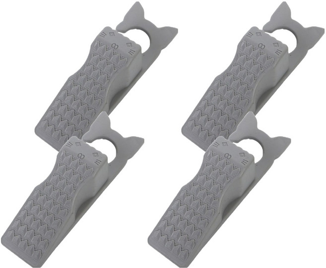 글로벌픽 강력 고무 미끄럼방지 도어스토퍼 C 그레이 14 x 4 cm, 4개